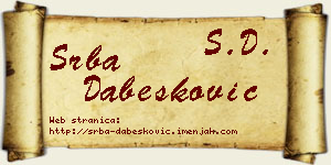 Srba Dabesković vizit kartica